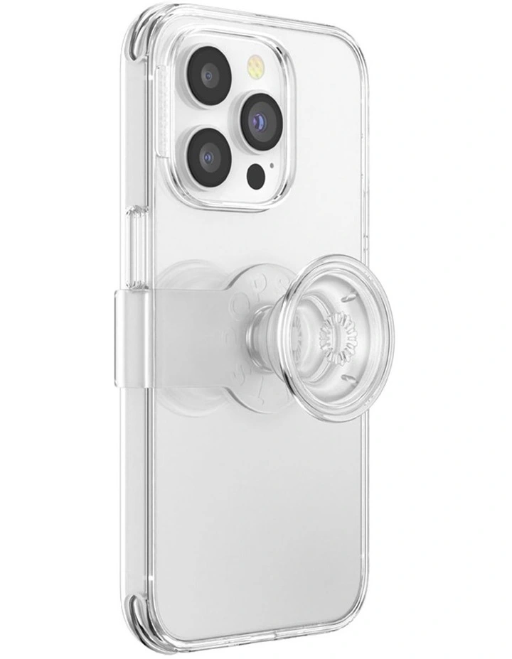 PopCase iPhone 14 Pro Phone Case Grip in Clear