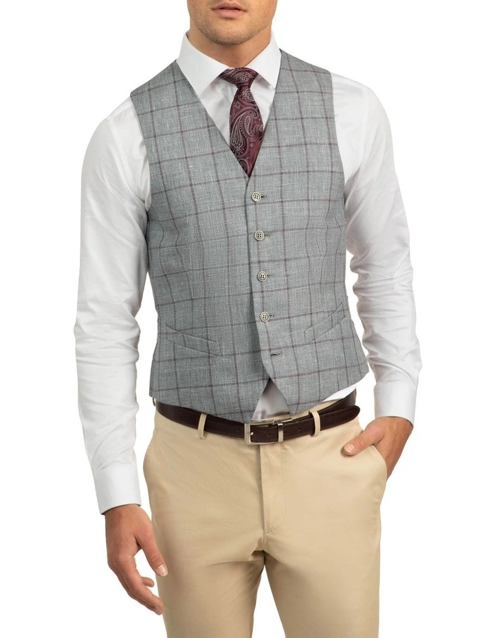 Grey Slim Fit Boom Vest FGJ618