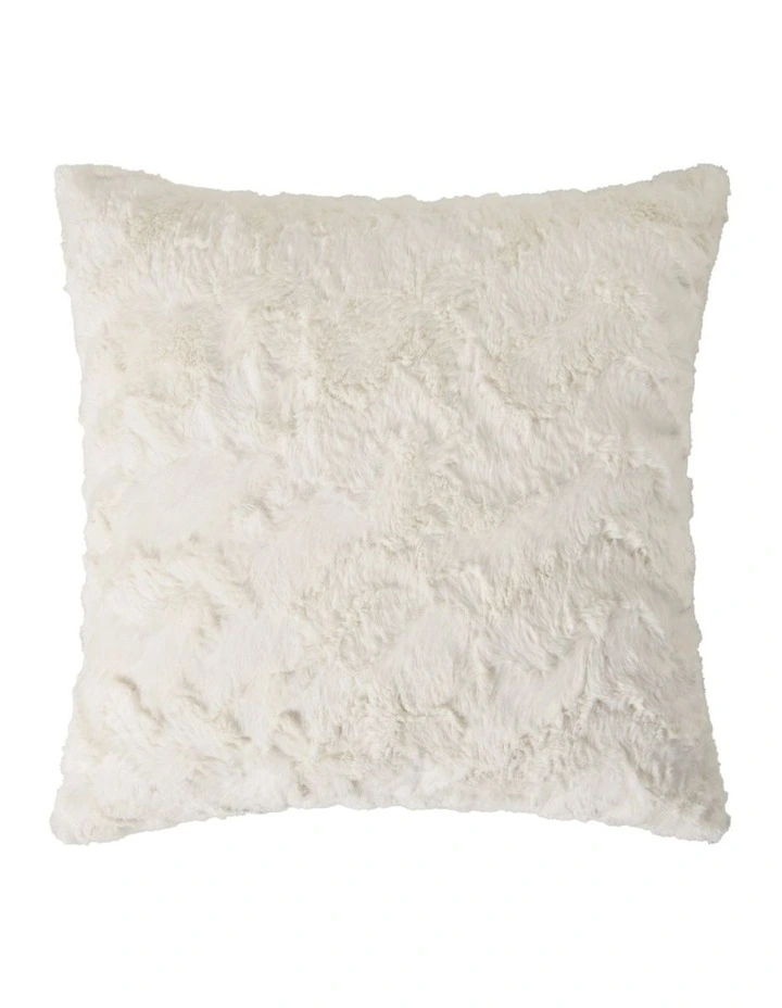 Maya Faux Fur Cushion 45x45cm in Natural