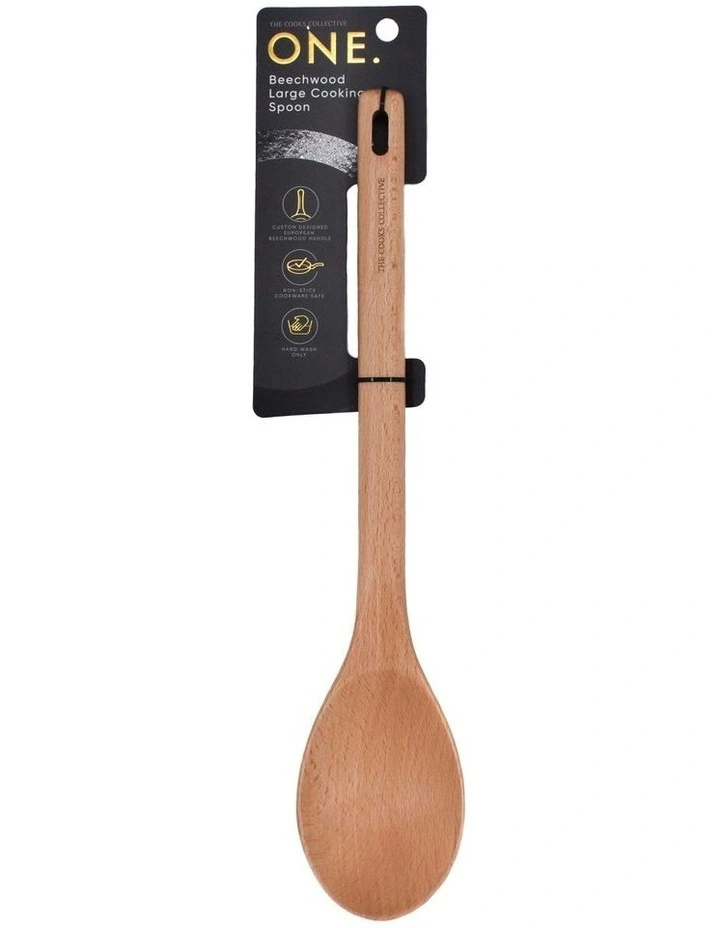 Large Beechwood Cooking Spoon in Natural
