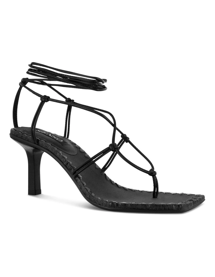 Maya Heeled Sandals in Black
