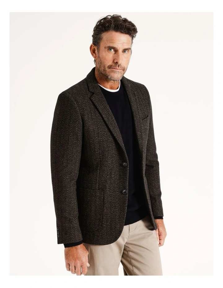 Milton Textured Blazer in Brown
