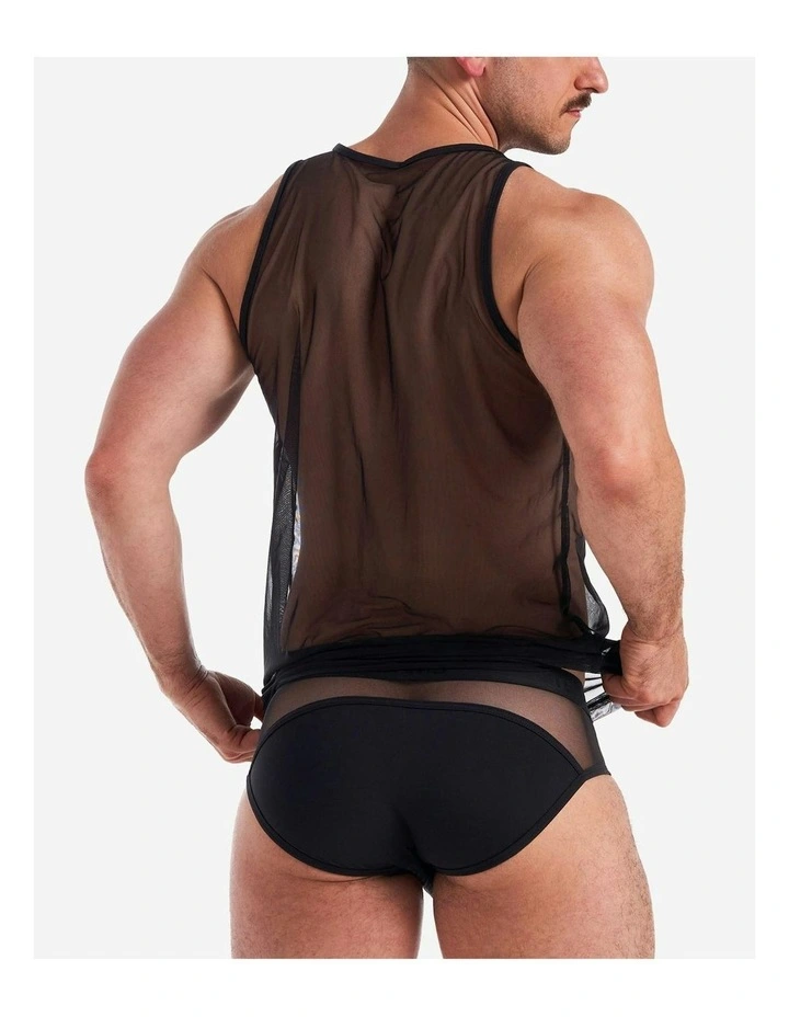 Score Sheer Tank in Black