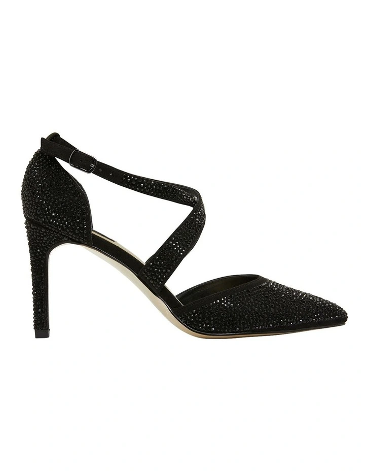 Madison Fabric Heeled Shoes In Black