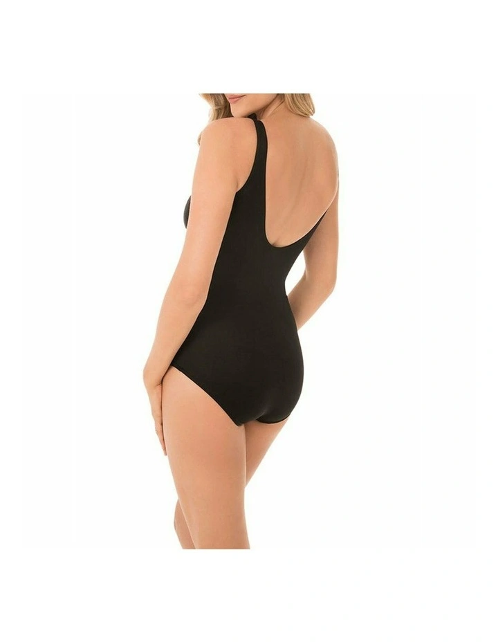 Oceanus Underwired Shaping Swimsuit E Cup in Black