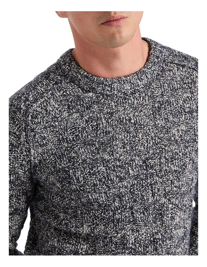 In My Feelings Knit in Navy Multi