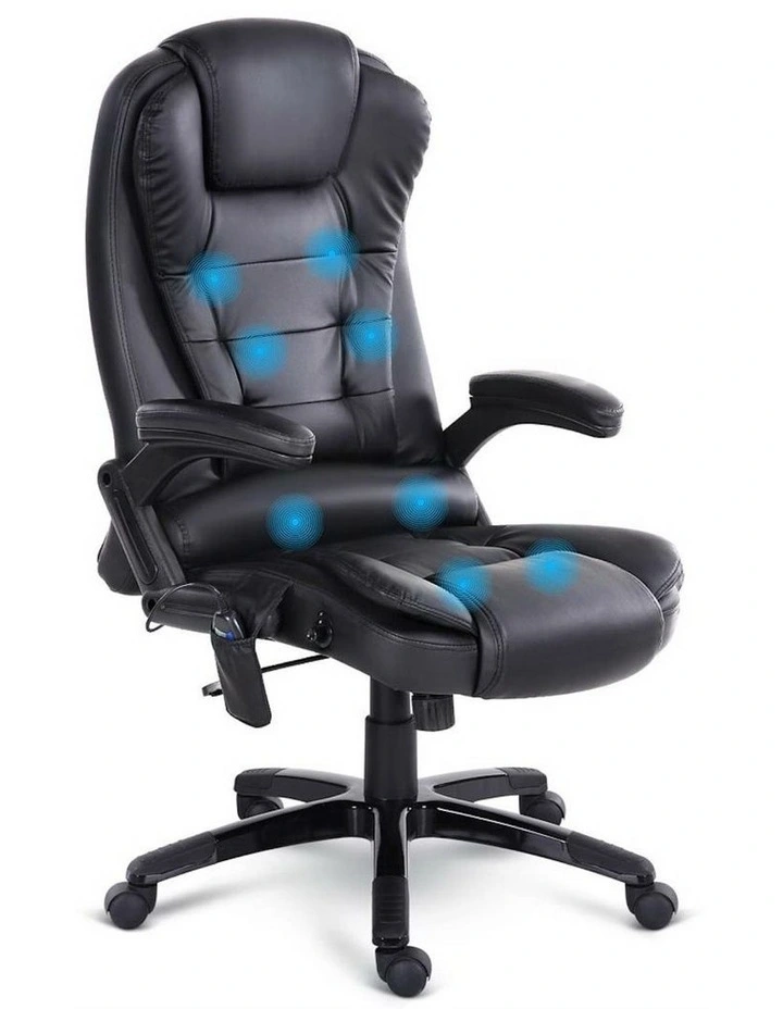 8 Point Massage Office Chair in Black