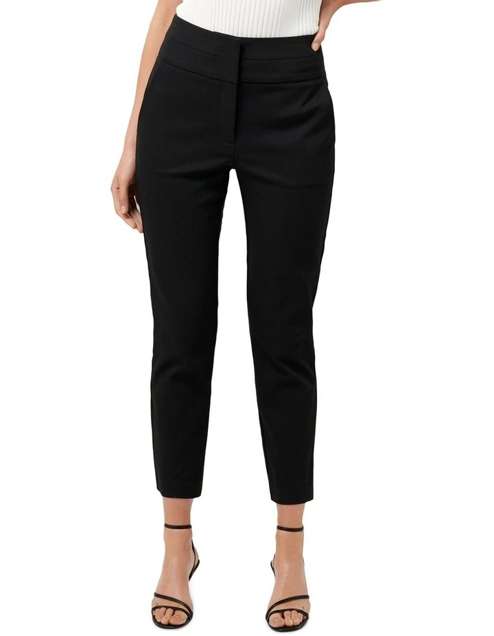 Georgia High Waist Cropped Pants in Black