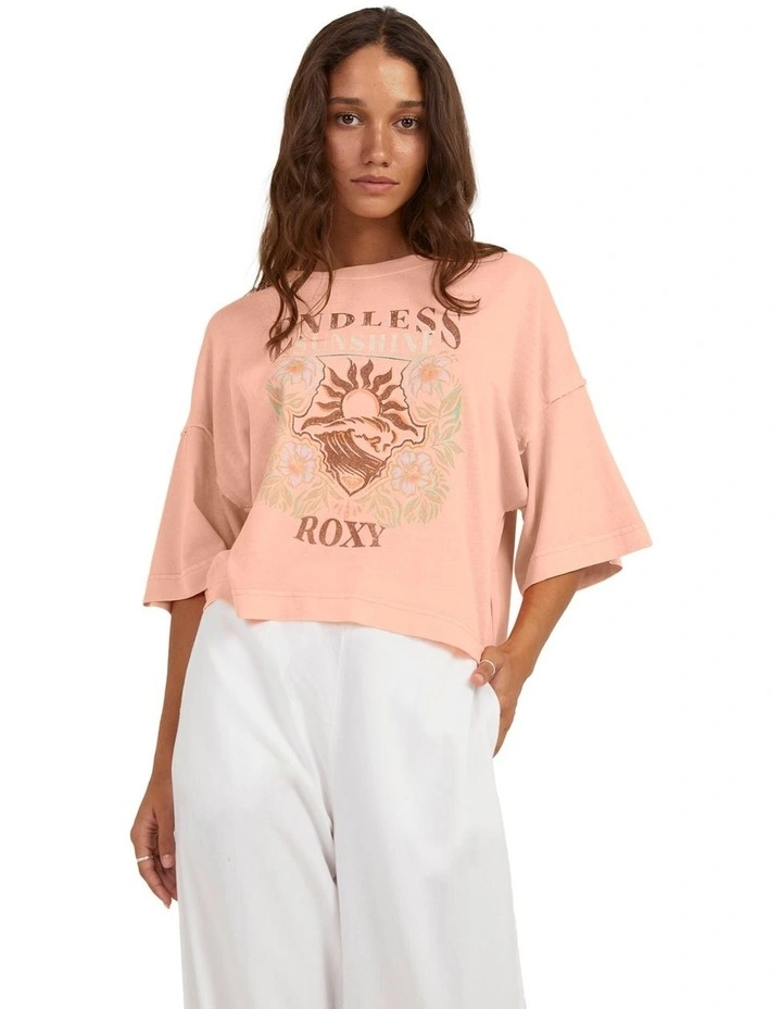Frozen Sunset Relaxed Fit T-Shirt in Peach Parfait