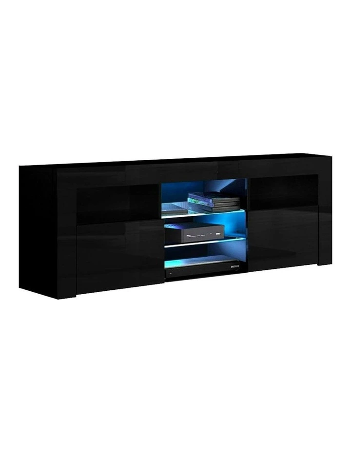 Entertainment Unit LED TV Cabinet 160cm in Black