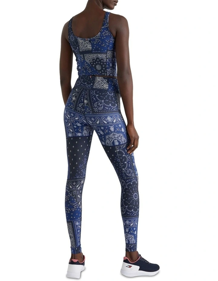 Slim Cropped 2in1 Tank in Blue