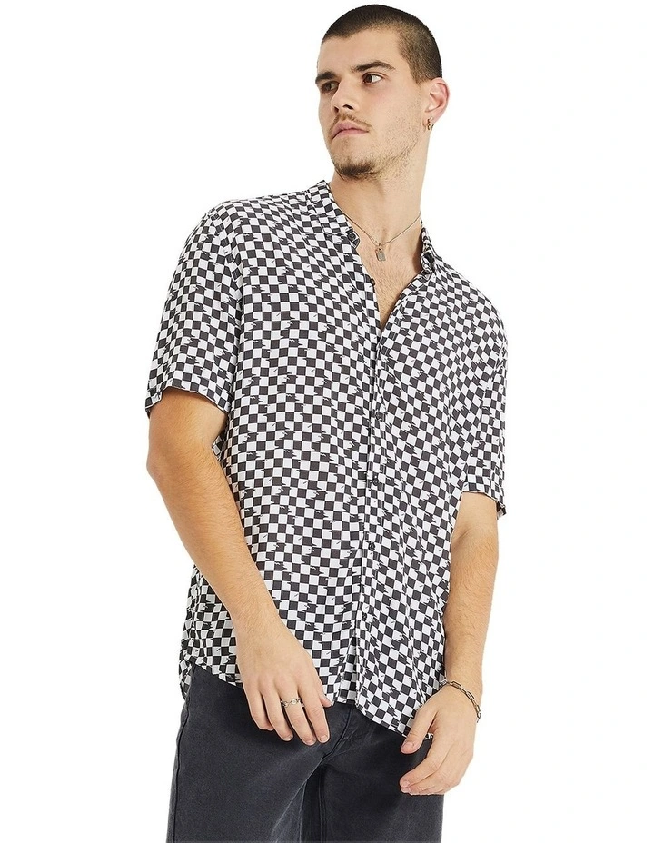 Esplanade Relaxed Casual Shirt in Asphalt Check