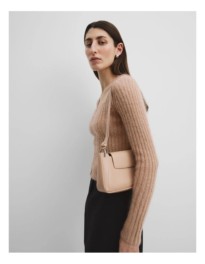 Zip Flap Crossbody Bag in Dune