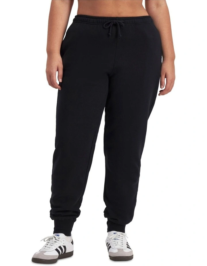 Cotton Sweats Fleece Skinny Trackie in Nu Black