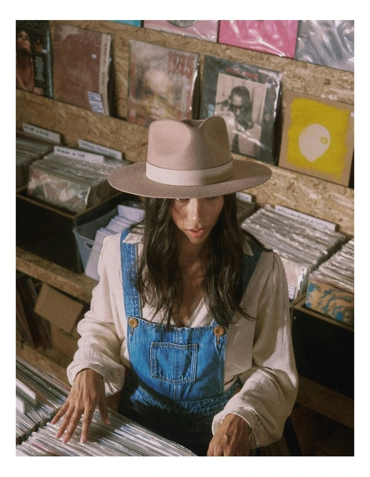 Calliope Wool Fedora in Oatmeal