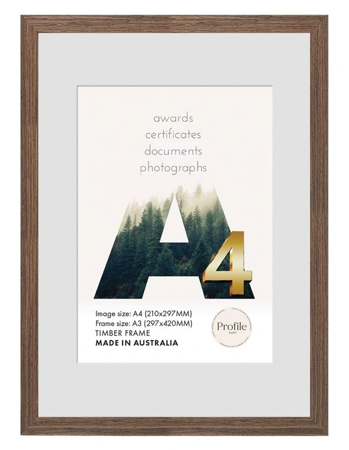 Australia Made Timber Certificate Photo Frame A3/A4 in Chestnut