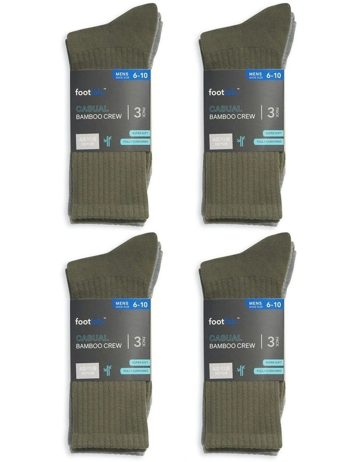 Business Crew Socks 6 Pack inTwo Tone