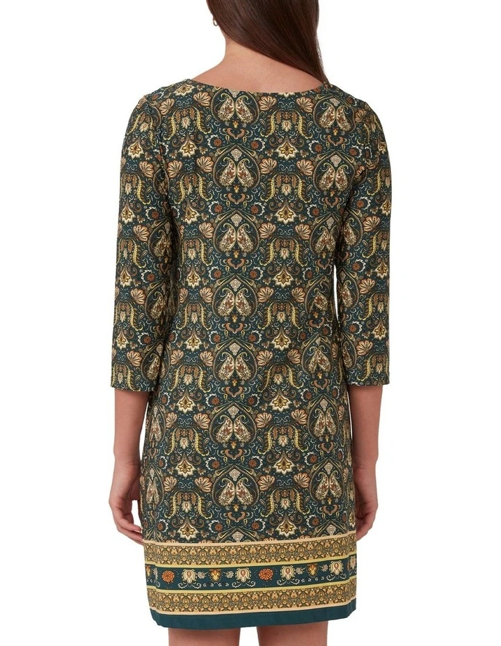 Baroque Tunic in Blue/Gold