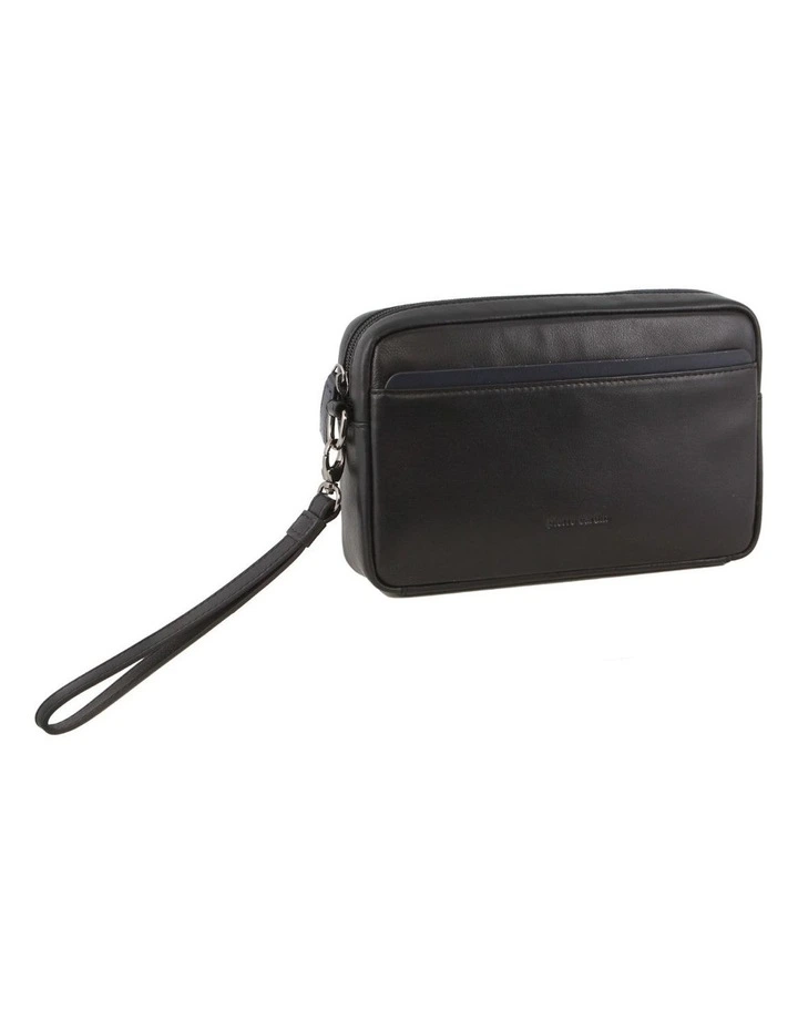 Leather Organier Bag in Black