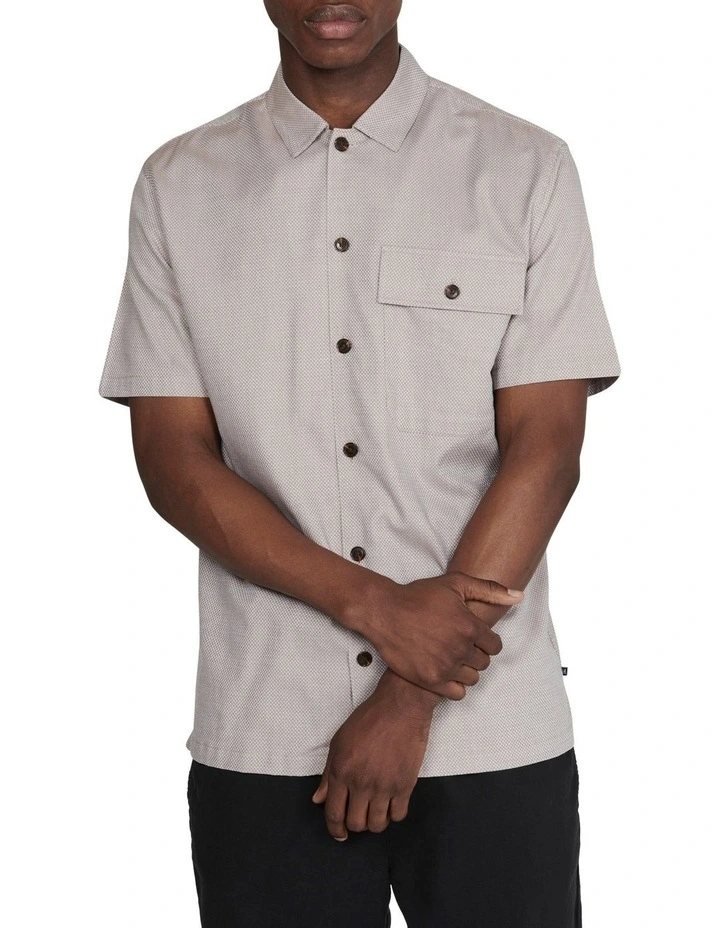 Lennox Short Sleeve Shirt in Walnut