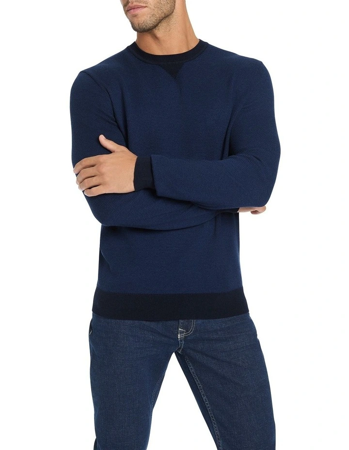 Kai Crew Neck Knit in Navy