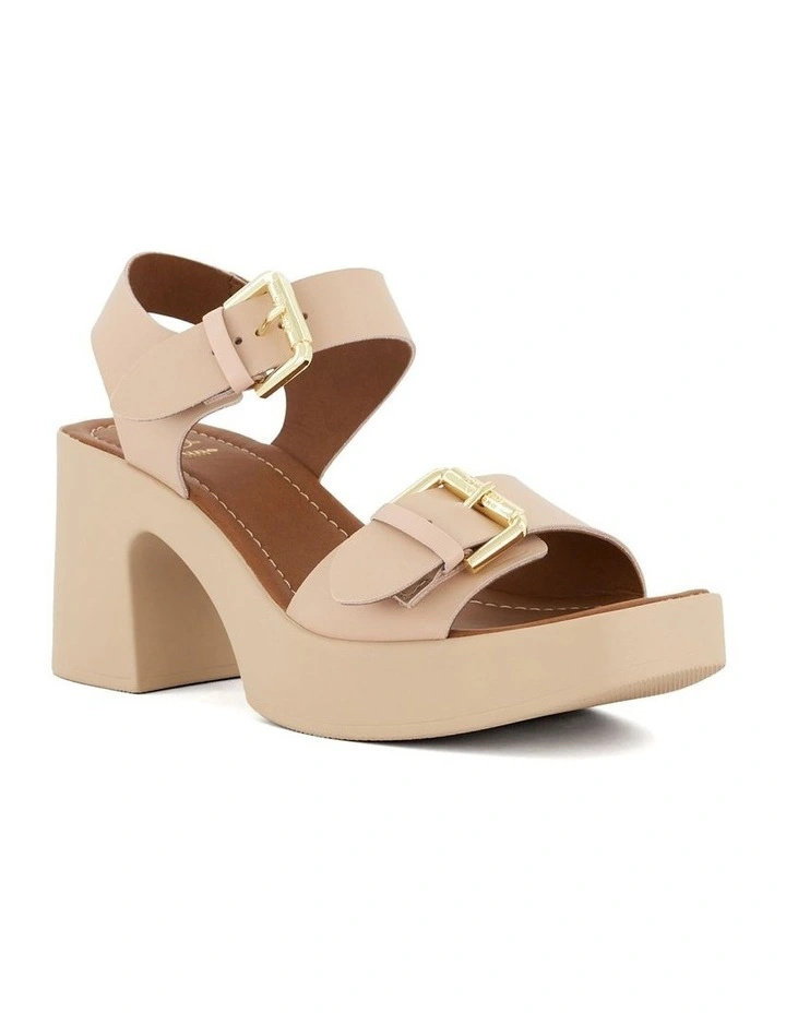 Jenies Block Heel Sandal in Blush