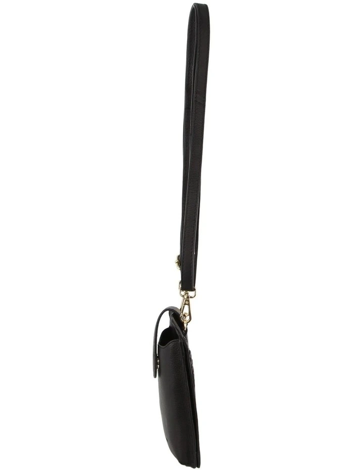 Leather Phone Bag in Black