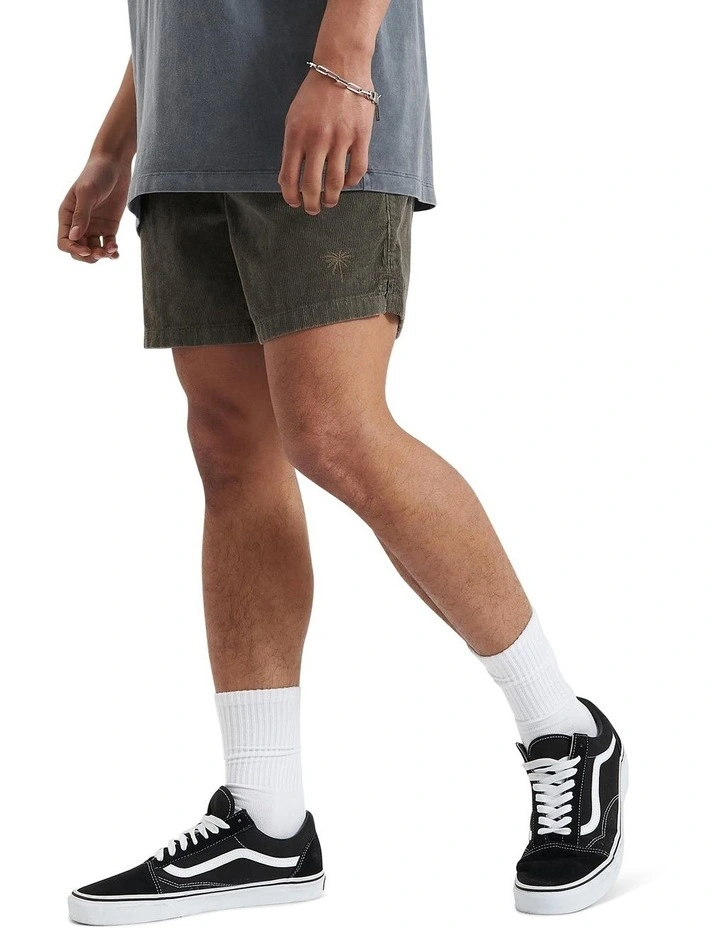 Horizon Corduroy Short in Walnut