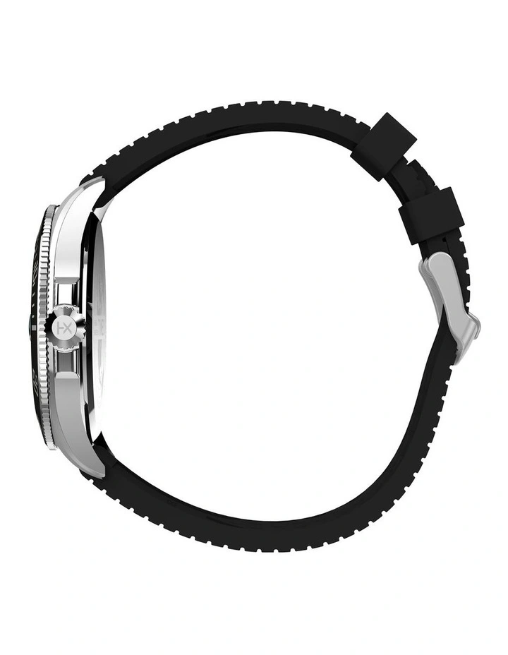 Harborside Coast Silicone Watch in Black