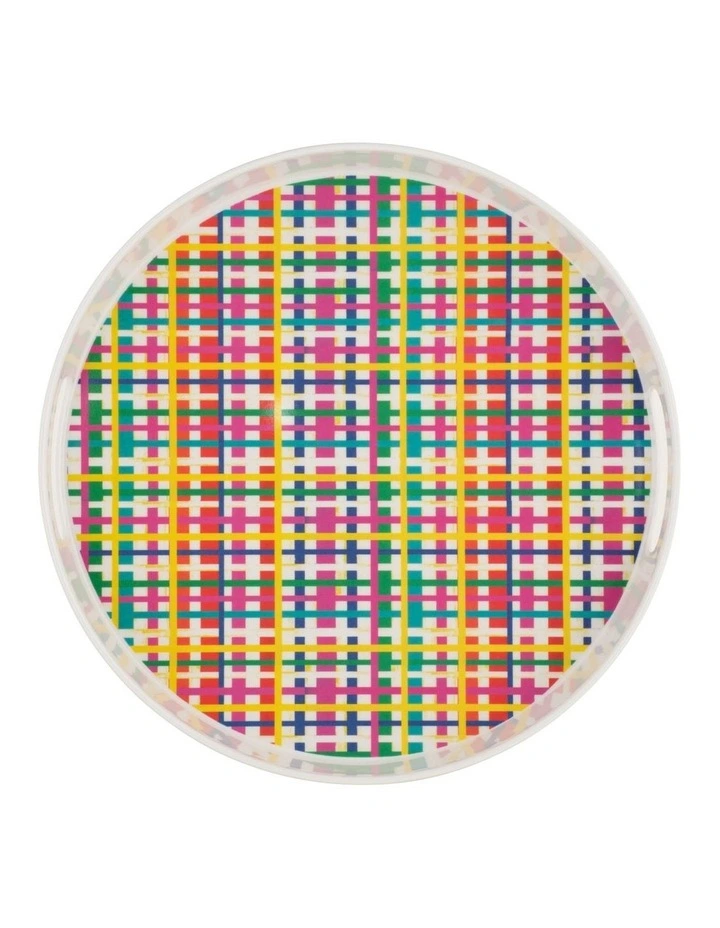 Donna Sharam Byron Melamine Round Serving Tray 35x5cm in Multi