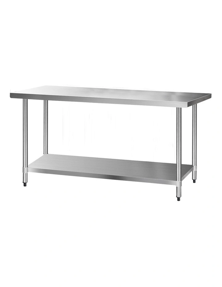 Commercial Stainless Steel Kitchen Bench 43 Food Prep Table 1829x76mm Silver