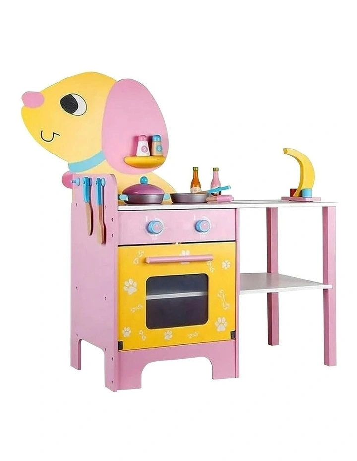 High-quality Wooden MDF Board Kitchen Playset (Puppy Shape Kitchen Set)