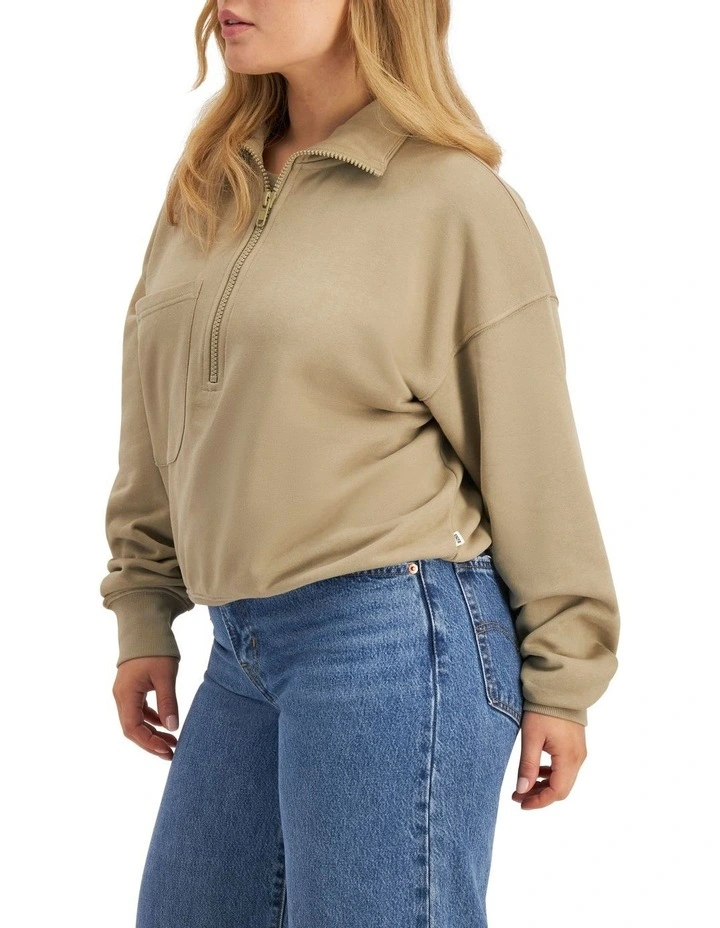Originals Half Zip Pullover in Smokey Sand