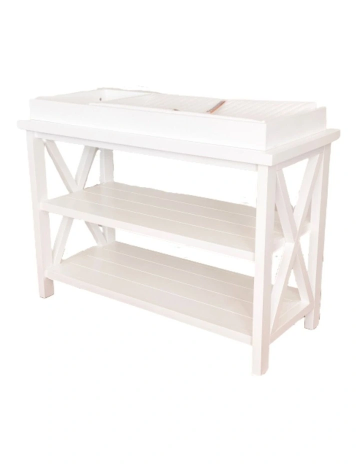 Hampton 3 Tiered Table with Change Tray Top White
