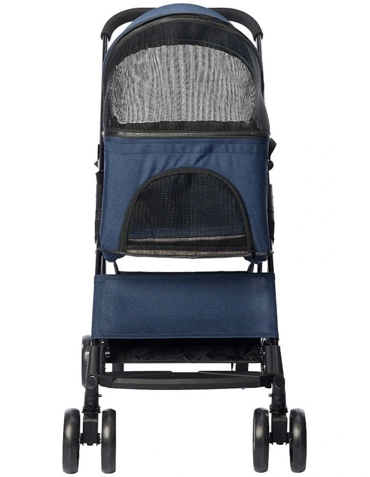 Large Pet Stroller 4 Wheels Pram in Blue