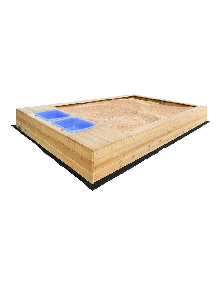 Mighty Rectangular Sandpit in Brown