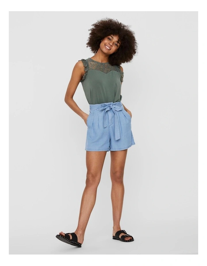 Mia Loose Summer Shorts in Blue
