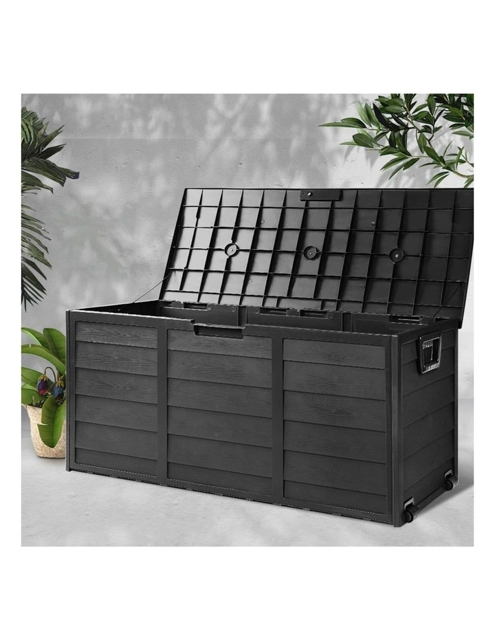Outdoor Lockable Storage Box 290L in Black