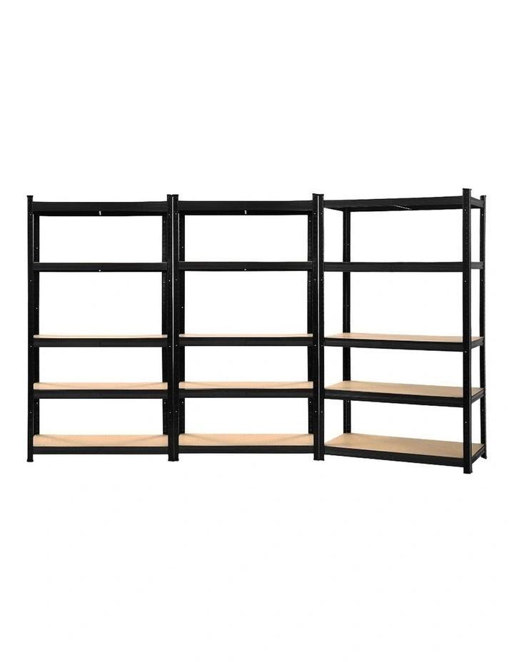 5 Tire Storage Shelf Rack 3x1.8m in Black
