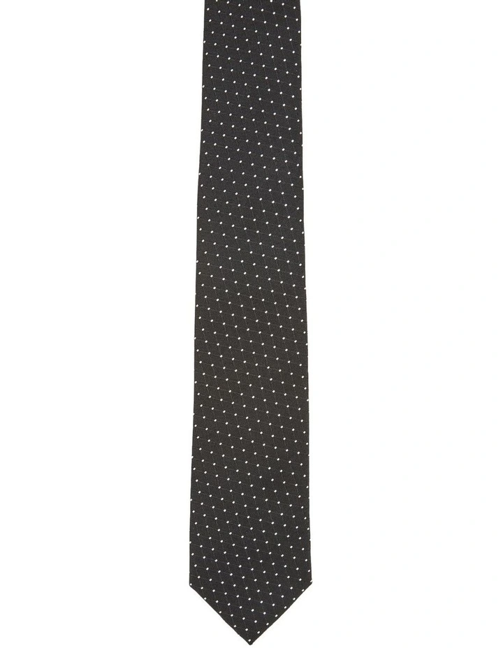 Basket Spot Tie in Black