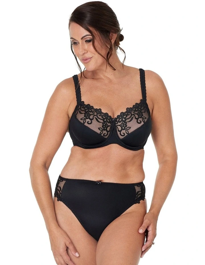 Coral Underwire Bra in Black