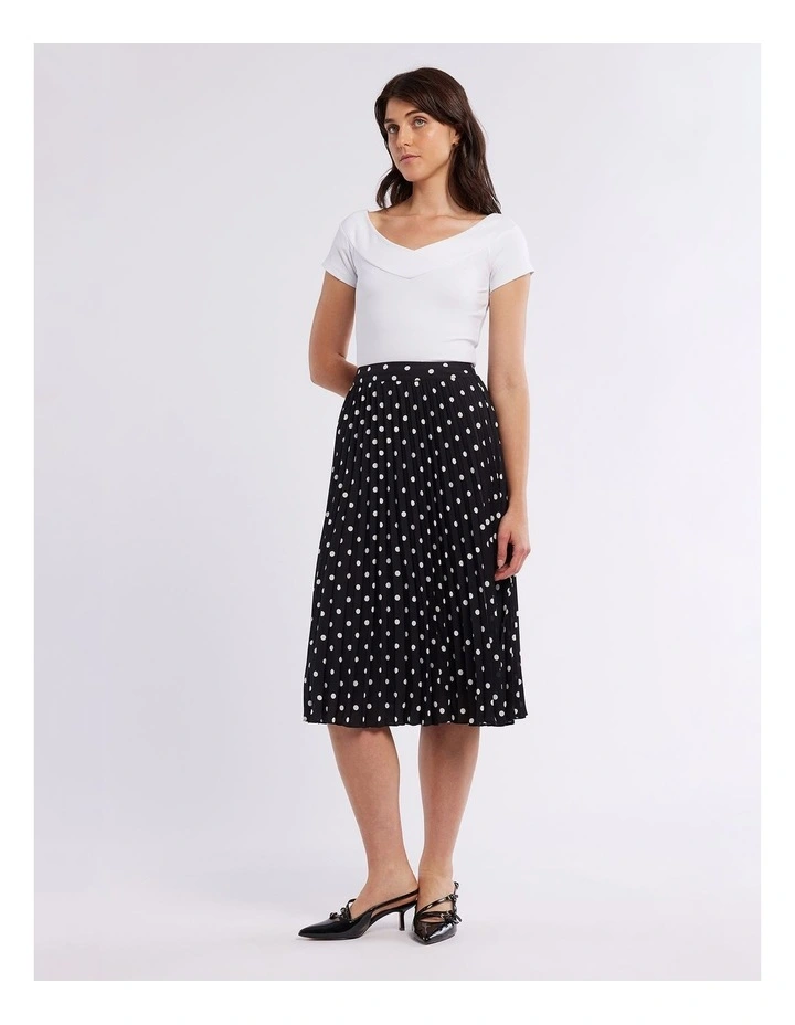 Dalmatian Spot Skirt in Black/Ivory