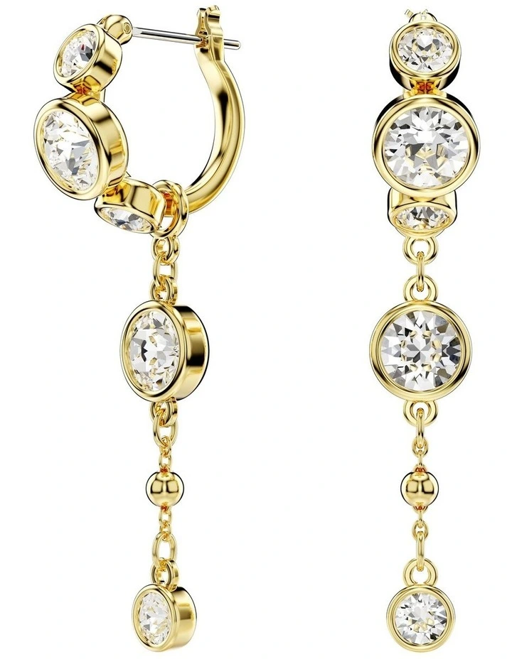 Imber Drop Earrings Round Cut Mixed Metal Plated in White