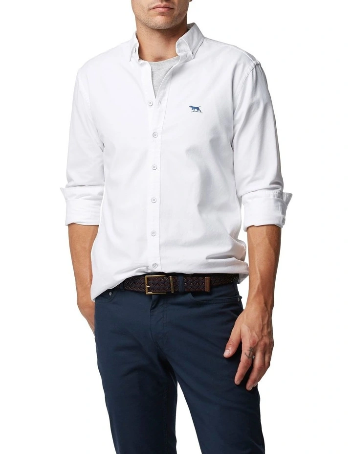 Gunn Oxford Sports Fit Shirt in White