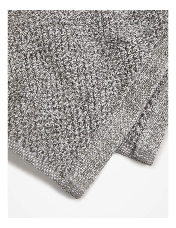 Calo Australian Cotton Face Washer in Grey Marle
