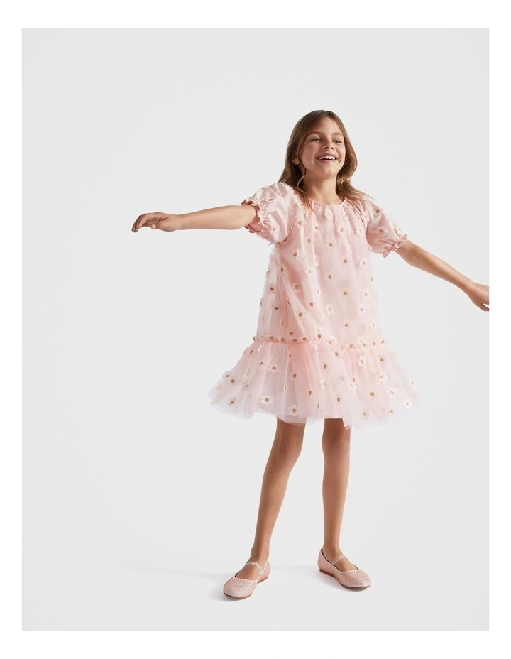 Daisy Sequin Dress in Dusty Rose