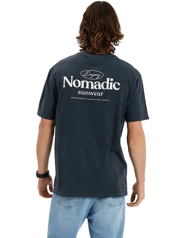 Mixer Relaxed Tee in Pigment Anthracite B