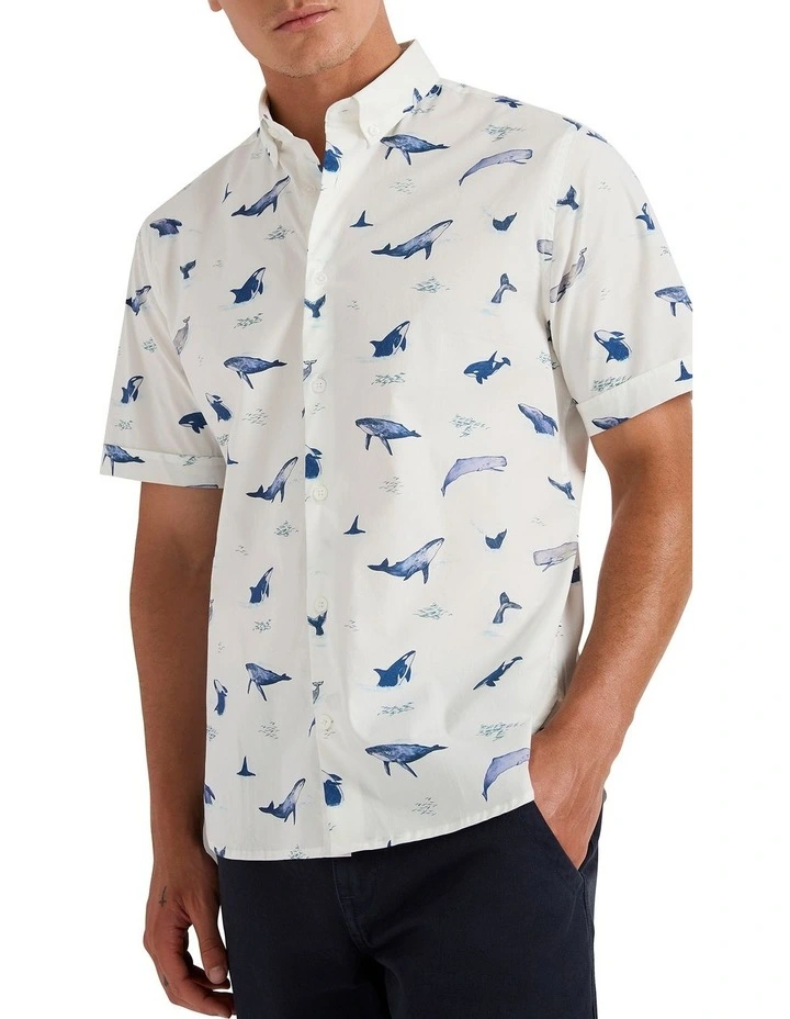 Whale Hello Shirt in White Multi