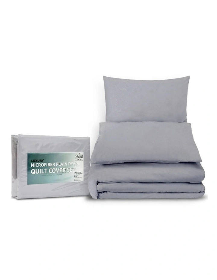 King Classic Quilt Cover Set in Grey