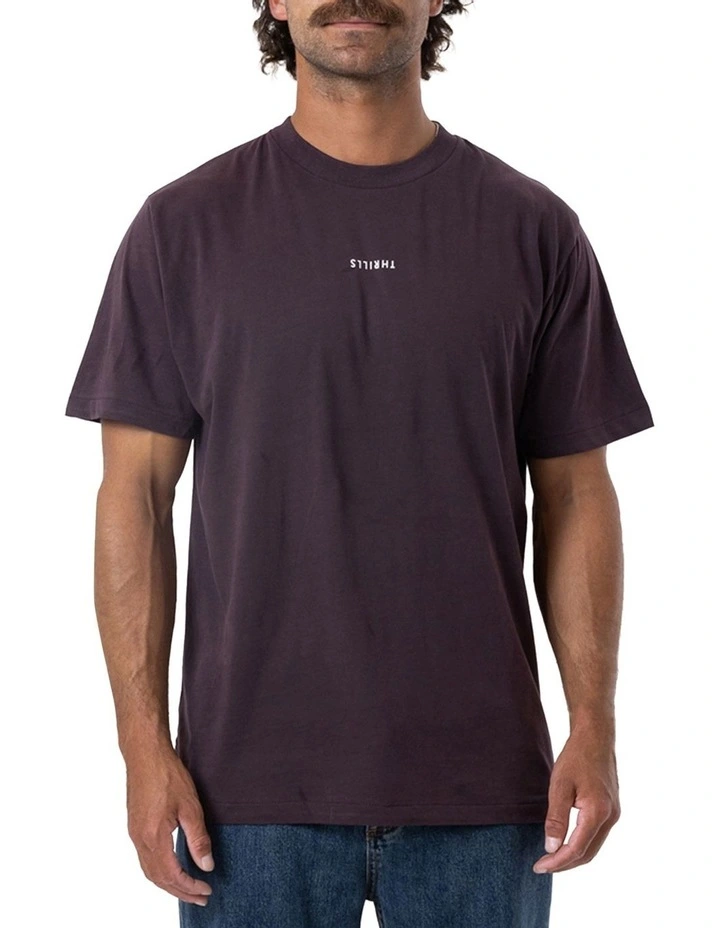 Minimal Merch Fit Tee in Deep Plum